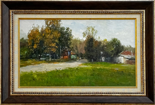 Плотников В.В. Нерехта. Сентябрь. Холст, Масло. 2023г. Размер холста 30х50 см.