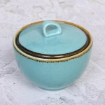 Сахарница керамическая «Tiffany Blue» 10*10*9см