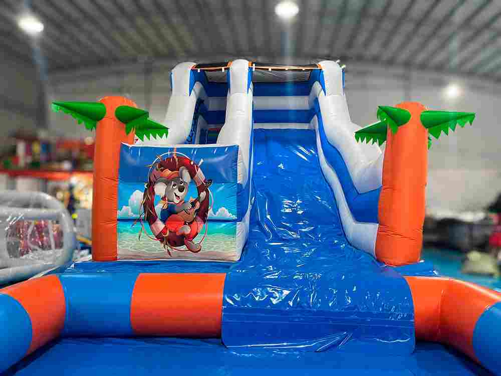 Надувная водная горка с бассейном «Пляжный оазис 3», 13*5*6 м