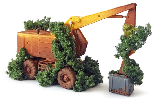 Экскаватор Weimar T 174-2, списанный, (H0, 1:87)