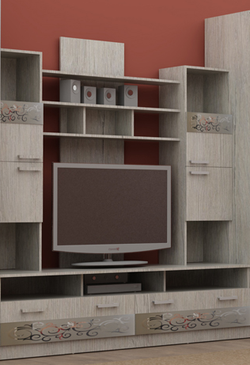 Тумба под ТВ с антресолью "Соната-2" (пикар), ЛДСП, Велес