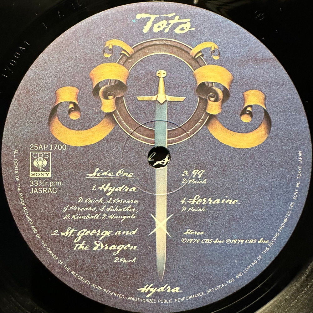 Toto - Hydra (Япония 1979г.)