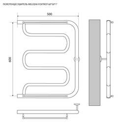 Полотенцесушитель MELODIA Foxtrot 60/50 (MTRFT6050)