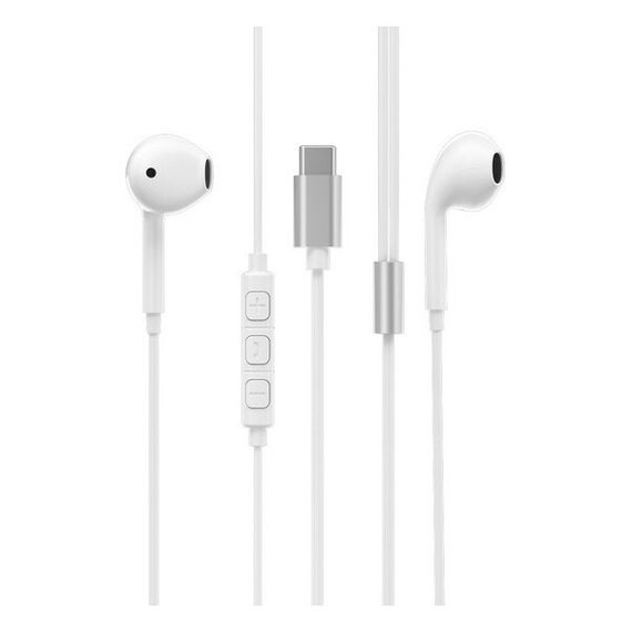 Наушники Powerology Stereo USB-C Earphones 1.2 м (PSTREPWH) White