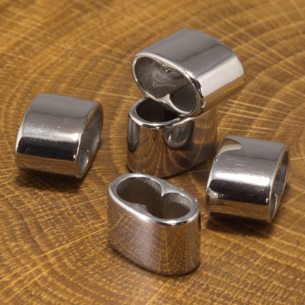 Бусина «Дубль» из нержавеющей стали