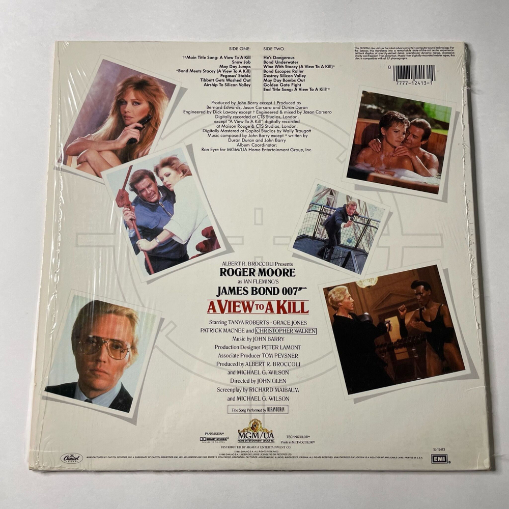 Винтажная виниловая пластинка LP James Bond 007 Вид На Убийство John Barry A View To A Kill (Motion Picture Soundtrack) (USA 1985)