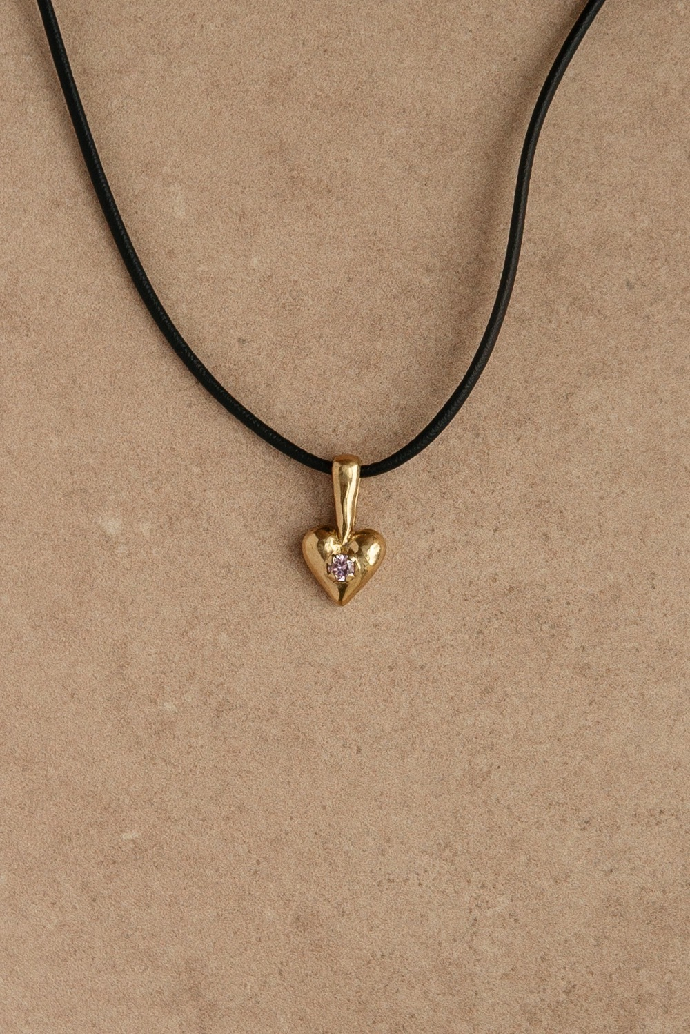 Кулон Лав с розовым фианитом