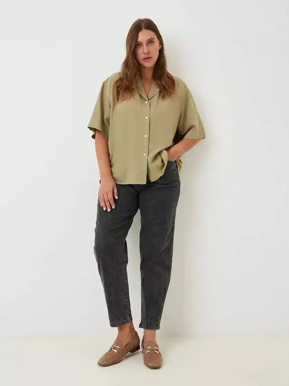 Джинсы на резинке больших размеров