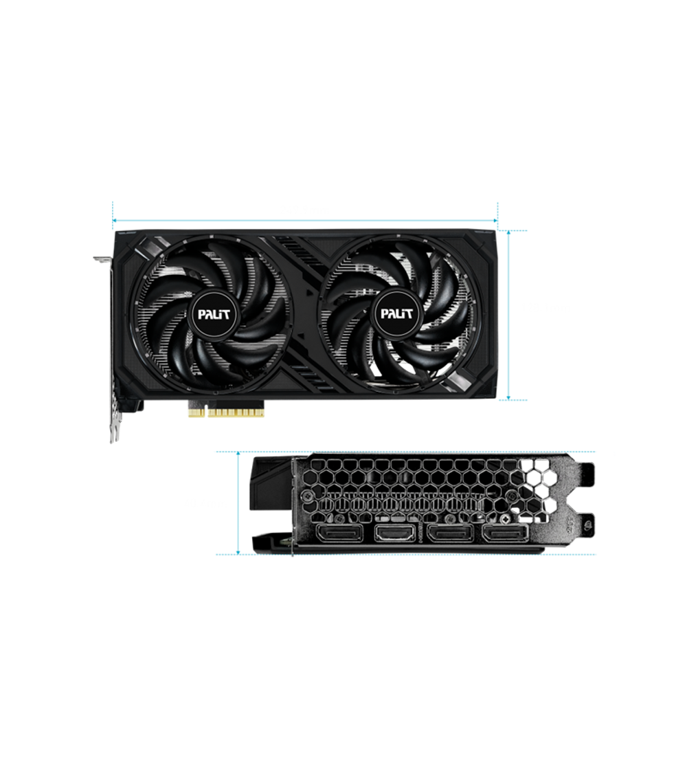 Видеокарта PALIT NE64060019P1-1070D RTX4060 DUAL 8GB GDDR6 128bit 3-DP HDMI