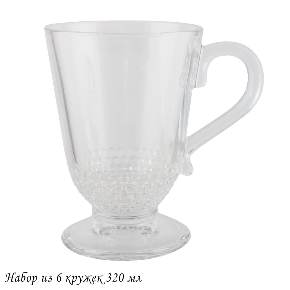 Lenardi 200-036 Набор из 6 кружек 320мл в под.уп.(х8)Стекло