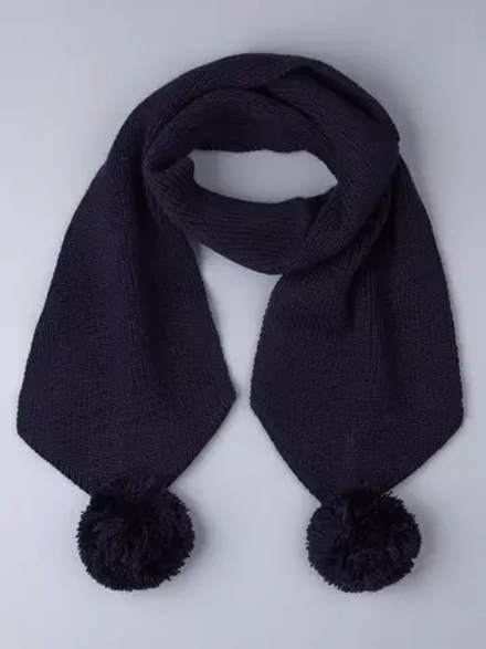 Шарф зимний вязаный с бубонами для детей