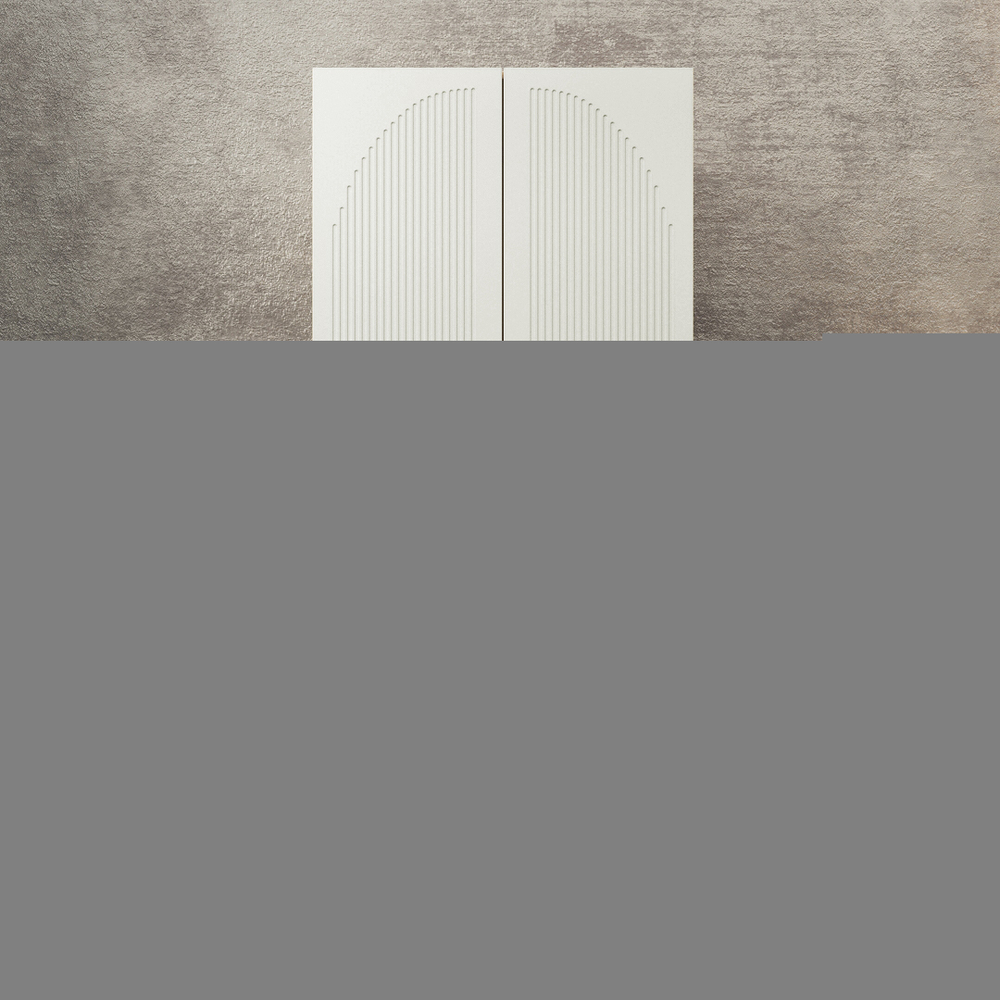 Шкаф Агератум МДФ двухсекционный Лайн керамика (0,27) А10032 матовая - Дуб Сонома 3025  80*60*220