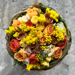 🌸☀️ Весенний водоворот — садовые и ароматные розы + душистая пушистая мимоза — 8 марта у Феи