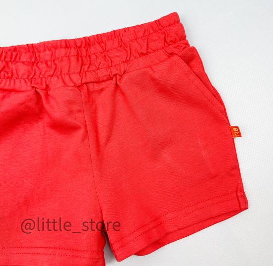 Комплект хлопковый с шортами, Красный