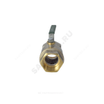 Кран шаровой латунь хром R250W Ду 40 Ру42 ВР рычаг зеленый Giacomini R250WX027