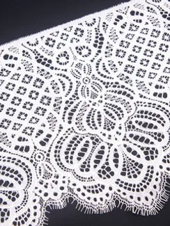 01-58 Кружево шантильи 25 см, айвори 004