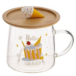 GAEM Кружка с крышкой 320 мл, L7 W7 H8 см, 4в.