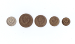Набор монет (5 шт) 1974г. 1,2,3,5,10копеек XF