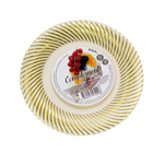 Тарелка Complement пластиковая белая Golden Lace d=230мм 6 шт/упак