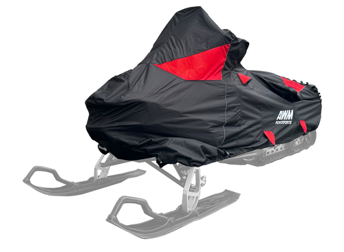Чехол транспортировочный для снегохода (чёрно-красный)