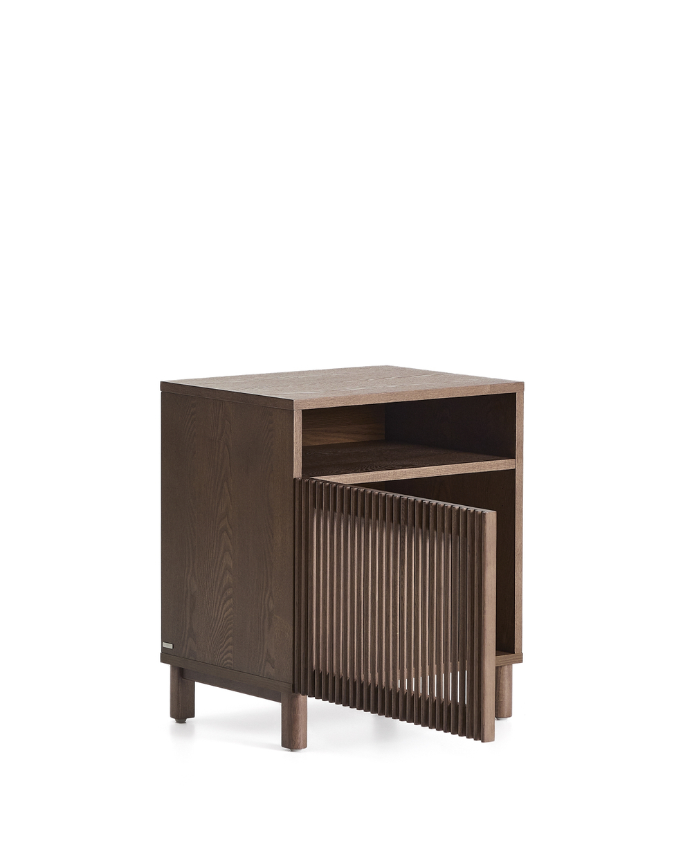 Прикроватная тумбочка Beyla из ясеня с отделкой под орех