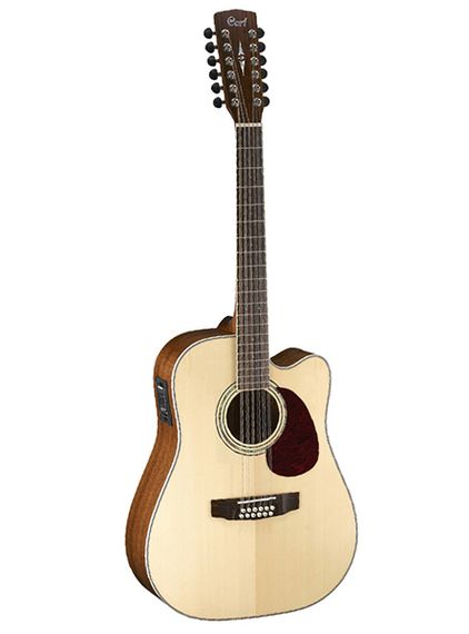 Cort MR710F-12-NS--WBAG - электро-акустическая гитара 12-струнная, с вырезом, цвет нат., чехол