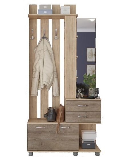 Прихожая МИКС-АРТ  дуб сонома / дуб эндгрейн необработанный