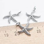 Подвеска Морская звезда, цвет серебро (родий), размер 17*15 мм, цена за 1 шт