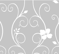 Пленка самоклеящаяся витражная Цветочные вензеля Т017-3 450x7000 мм