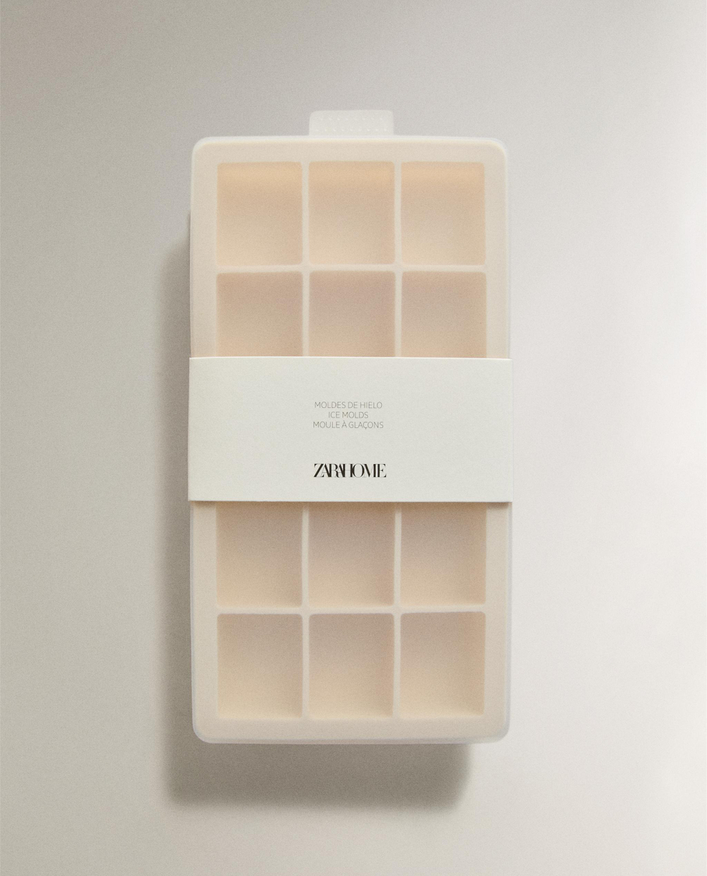 Zara Home Форма для льда силиконовая на 15 кубиков с крышкой, прямоугольные ячейки