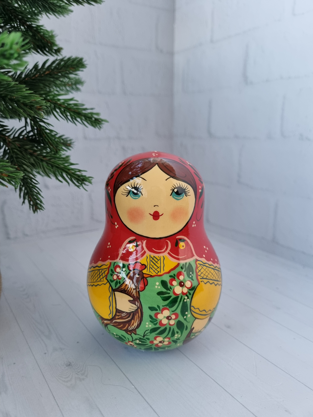 Неваляшка 12см с курочкой