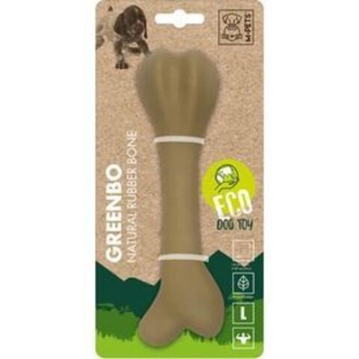 M-PETS Игрушка для собак кость из натурального каучука Гринбо, размер L, 20x6x4,5 см