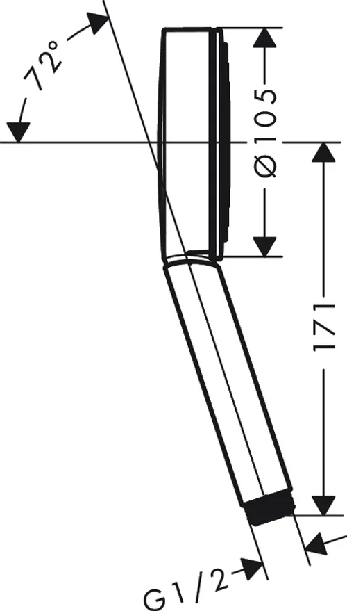 Лейка для душа Hansgrohe Pulsify 1jet, черный матовый