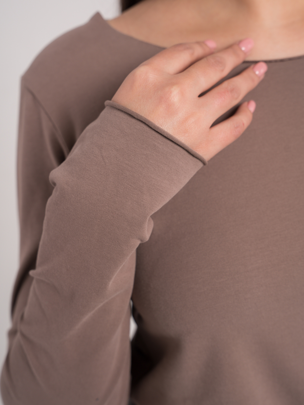 Лонгслив Базовый Мокко