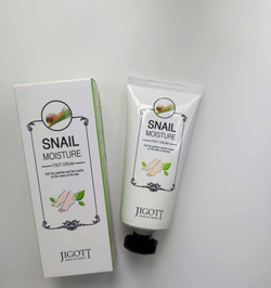 Крем для ног JIGOTT Snail Moisture Foot Cream увлажняющий с муцином улитки