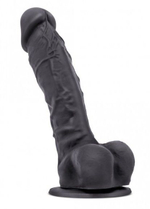 Черный реалистичный фаллоимитатор Pink Vibe - 19,5 см. (Цвет: черный)
