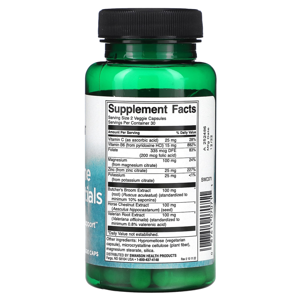 Swanson, Nighttime Leg Essentials, 60 растительных капсул