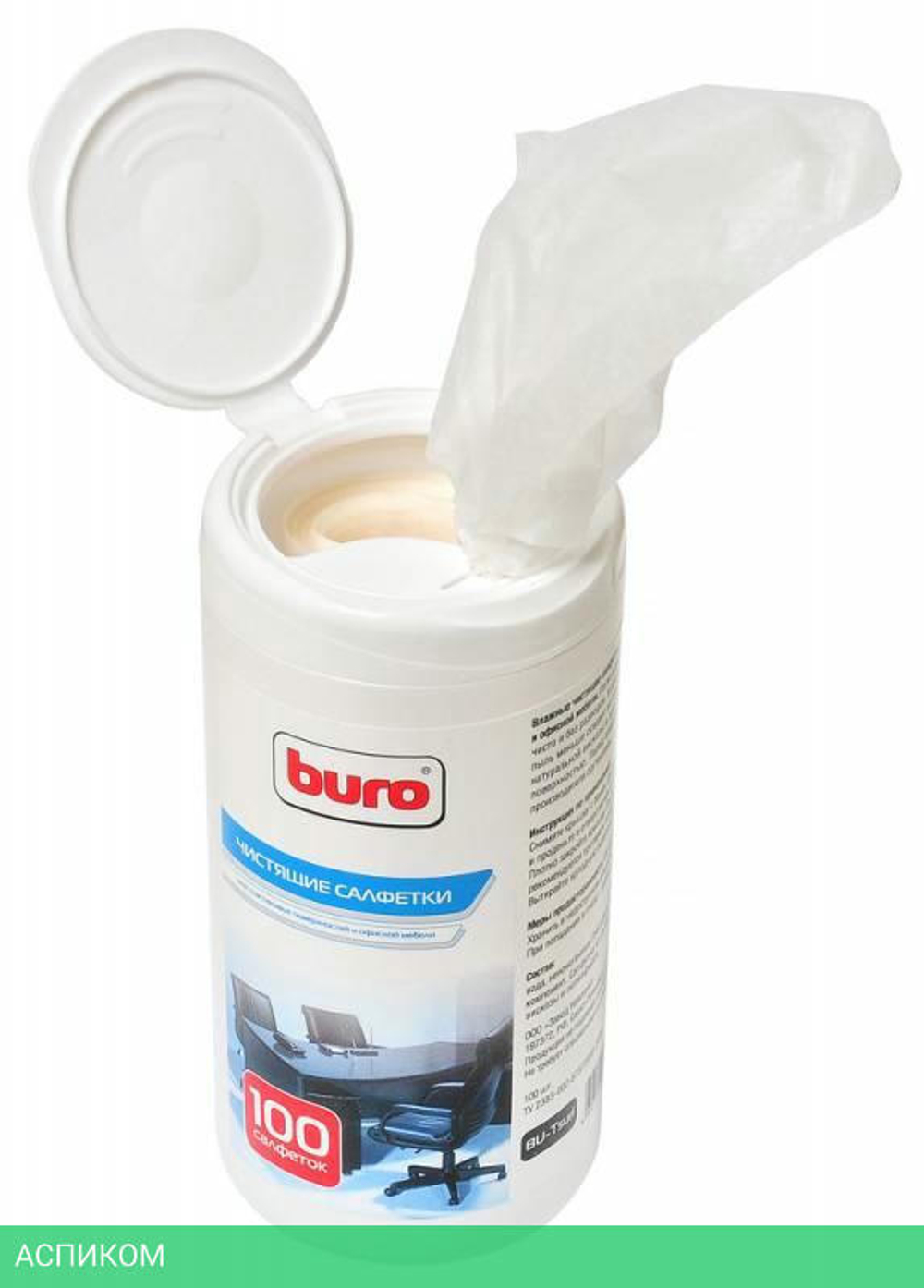 Салфетки для дисплеев Buro BU-Tsurl 100шт