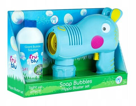 TM Toys Пузырьковый бластер Hippo Бегемот + жидкость 400 мл Мыльные пузыри DKF0161