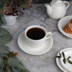 Чайная пара 255 мл белая d 9 см h7 см фарфор P.L. Proff Cuisine [4]