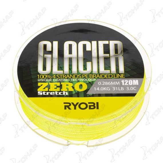 Шнур GLACLER ZERO-120M 3,0/d-0.286mm yellow Ryobi