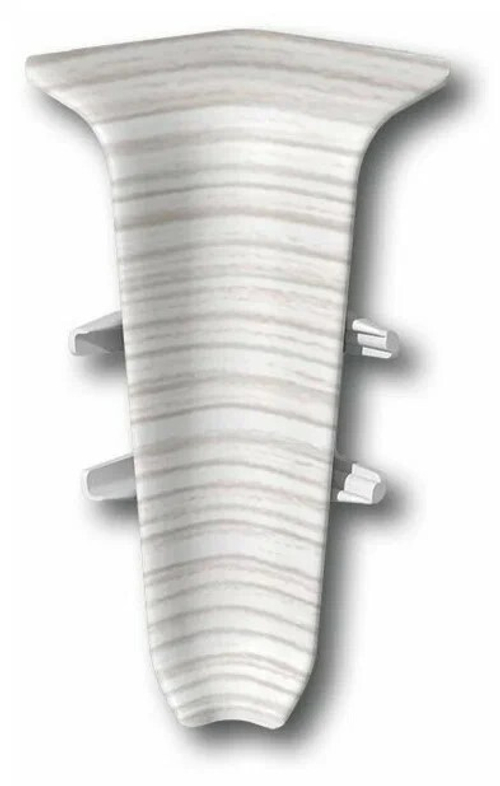 Угол внутренний для плинтуса 70мм "Деконика", 255 Ясень бьянко