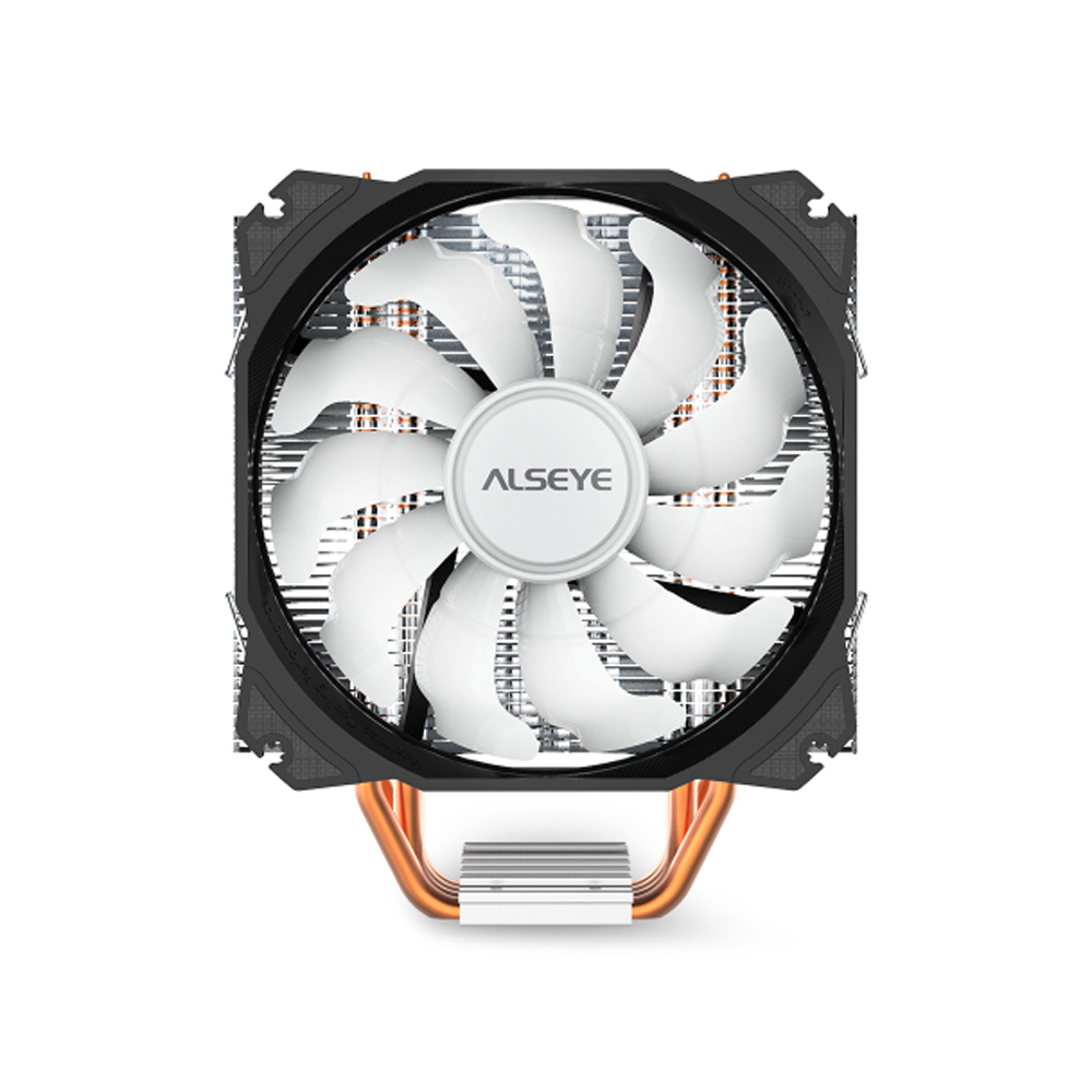 Кулер для CPU Alseye M120-SE V2.0, 1х120мм, 800-1700rpm, 4-pin, Al+Cu, серебристый-черный-белый/ARGB, 66CFM, 33.8дБ, 4-PIPE(прямой контакт), TDP 150Вт, INTEL 1200/115x/775/1366, AMD AM5/AM4 (AS.01.01.0008)