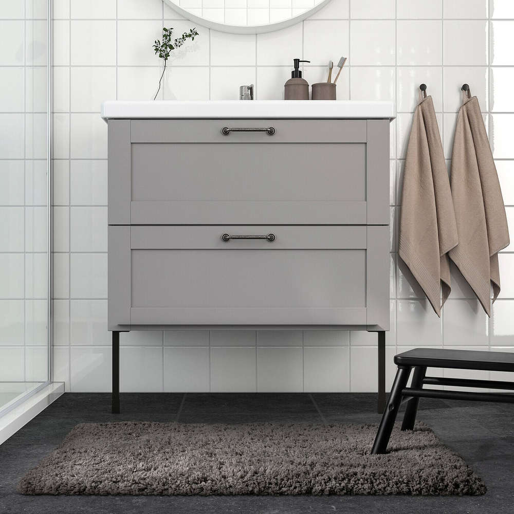 IKEA ALMTJÄRN  (ИКЕА АЛМТЙÄРН)  -  Коврик для ванной комнаты, бежевый, 60x90 см