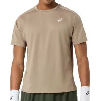 Мужская теннисная футболка Asics Game Short Sleeve - greige