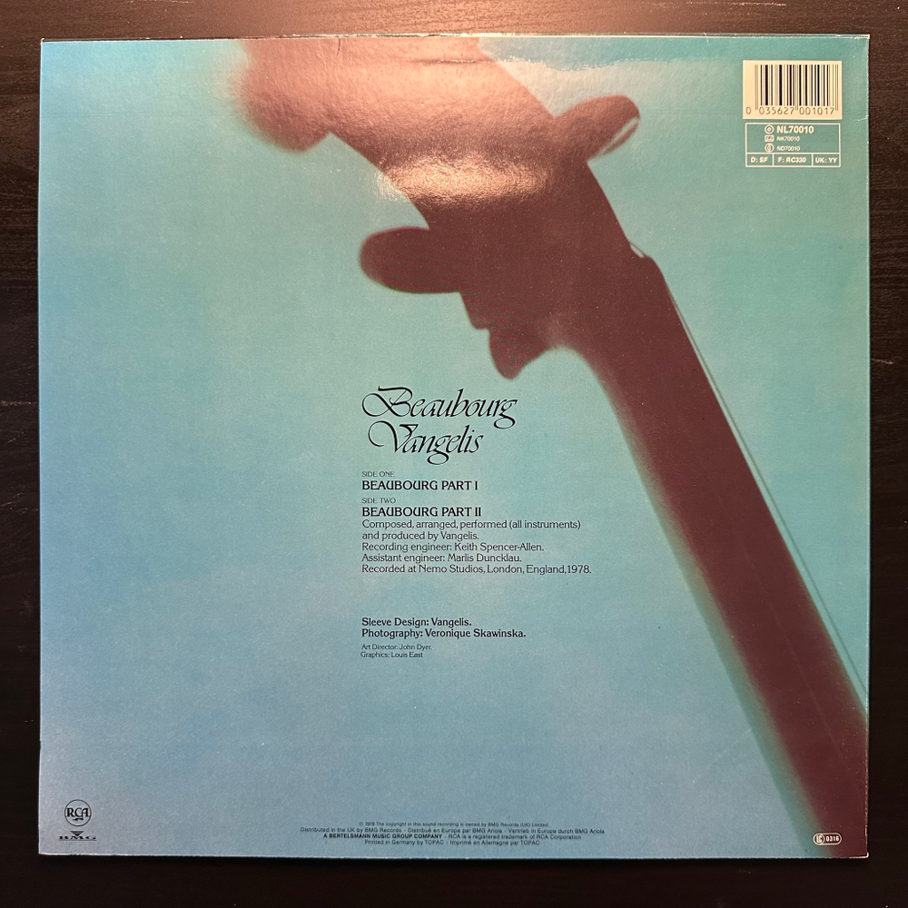 Vangelis - Beaubourg (Германия 1978г.)