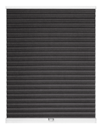 Штора плиссе Стандарт с ручками, ткань Аргентум СН арт. 4553 графит, цвет комплектующих белый, серый, антрацит, черный, коричневый, кремовый и т д