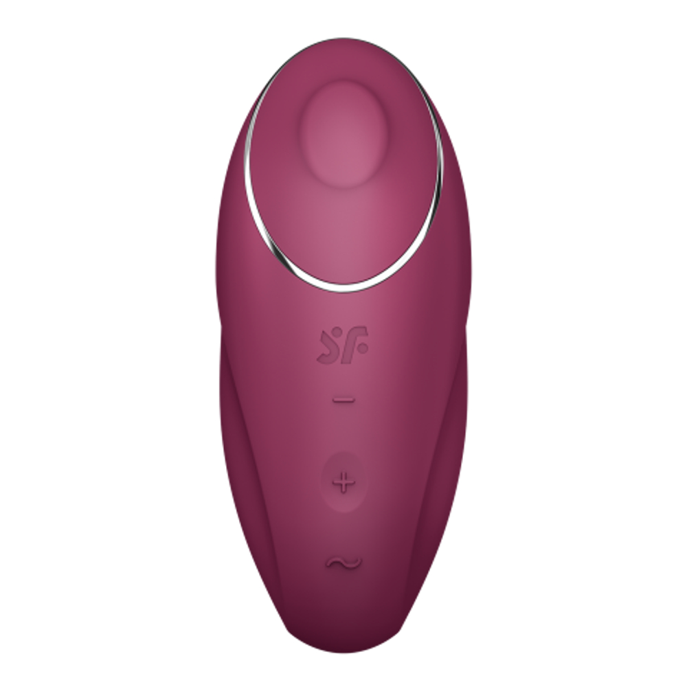 Клиторальный стимулятор с вибрацией Satisfyer Tap&Climax 1 бордовый