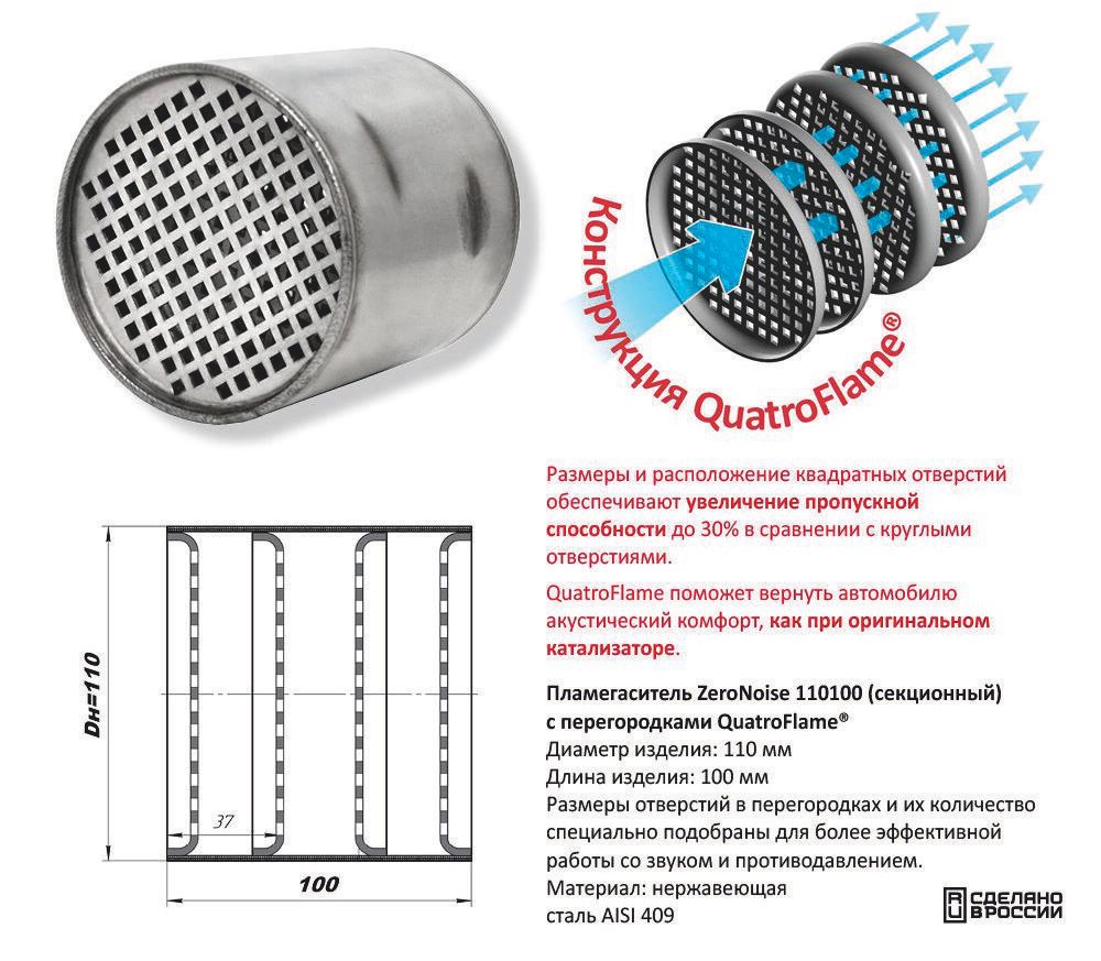 Пламегаситель коллекторный D110мм CBD513003