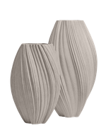 Кашпо-ваза TREEZ Effectory Dune Высокая дизайн-ваза Белый песок д-30 см, в-52 см 1/1